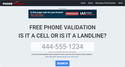 Desktop Screenshot of phonevalidator.com